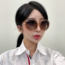 VANANA2 고글핏 우아한 큐빅 장식 나비 여성 마담 선글라스 젤리피치-차콜투톤