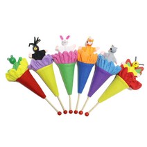 어린이집 인형극 막대기 인형 동물 6세트 미니인형 소꿉놀이 놀이