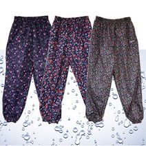 여성용 방수바지 꽃무늬 작업복 농사바지 몸빼바지