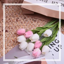튤립 조화 조화꽃 인테리어조화 조화부케 조화꽃다발, H1튤립(핑크)