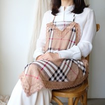 라보떼 국내산 레이스 꽃무늬앞치마 다용도 패션 면앞치마 / EA69