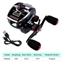 계수기 카운터기 미니 손가락Aorace-신제품 USB + 태양열 충전 낚시 릴 라인 카운터 디지털 디스플레이 베, 01 76 -Digital Display_01 왼쪽