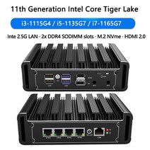 소형PC 미니PC 산업용미니PC 팬리스 미니 PC 11 세대 인텔 코어 i7 1165G7 i5-1135G7 4x i225 2.5G LAN DDR, 01 Celeron N5105_03 UK, 03 8GB RAM 256GB NVMe