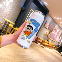 러블리 짱구 캐릭터 원터치오픈 보온 보냉텀블러 캔 깡통형 보온병 350ml&500ml, 500ml, WR-11