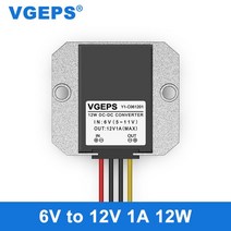 차량용 220v 인버터 캠핑용 6V to 12V DC 전원 공급 장치 전압 조정기 변환기 5-11V 자동차 부스터 모듈, 06 6V to 12V 1A_01 6V_01 12V