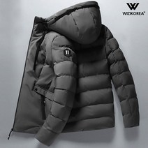후드 패딩점퍼 남자 남성 겨울 베이직 기본 모던 심플 자켓 WI027P