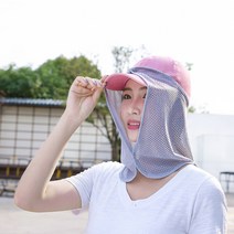 쿨링 페이스 캡 선가드 자외선차단 얼굴 그늘막 탈부착 메쉬 햇빛가리개 모자