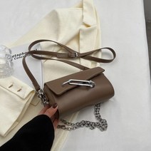 여성용 미니 체인 플랩 숄더 백 2023 트렌드 심플 가죽 크로스 바디 솔리드 컬러 여성 핸드백 및 지갑