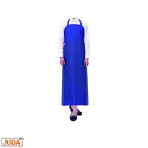 국산 100%우레탄 방수앞치마 대형 무광 파랑 목장용 배식용