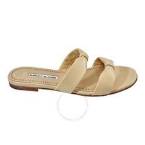 Manolo Blahnik 여성용 팔레라 매듭 디테일 가죽 샌들 브랜드 사이즈 36( US 6)