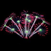 이끼키우기 1Pcs 실리콘 빛나는 인공 물고기 탱크 수족관 산호 식물 장식 수 중 애완 동물 수생 용품 드롭 선박129352, M, A-Pink