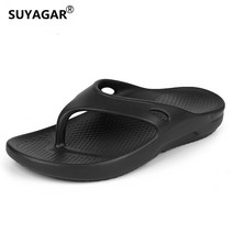SUYAGAR 남자 여자 초경량 방수 편한 커플용 쪼리 비치화 슬리퍼