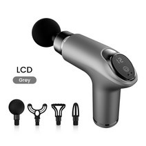 마사지기 얼굴 고주파 가정용 리프팅 마사지 소형 건 전기 근막 LCD 휴대용 깊은 근육 조직 릴리스 목 피트니스 릴랙서, [02] Grey-LCD Display, [01]  c 충전