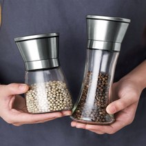 통후추 그라인더 주방용품 소금 깨갈이 스텐 유리 그라인더 페퍼 밀, 후추그라인더 Large