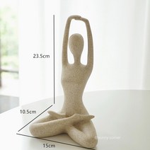 추상 미술 요가 캐릭터 북유럽 모던 돌조각상 석공예 조각품 조형물 장식 인형 마니어처 소품, 요가 소녀 - 스트레칭 포즈