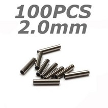 100PCS 0.5 2.8 황동 낚시 크림프 슬리브 파이크 튜브 파이프 리더 와이어 크림핑, [06] 2.0x8mm 100PCS