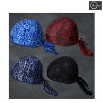 원아더 쿨 반다나 스포츠 두건 자외선차단 냉감원단, 레터링 블랙