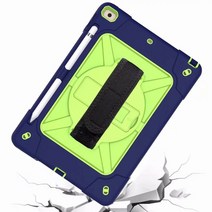 보조배터리 IPad 9th 8th 7th 10 2 10.2 A2197 A2429 A2603 어깨 스트랩 태블릿 TPU 실리콘 PC 스탠드 Fundas, [10] navy blue olivine
