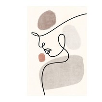 레드카펫 파인텍스 롤카페트 파이론텍스 미니멀리스트 침실 장식 추상 북유럽 스타일 거실용 넓은 면적 초상화 아트 바닥 홈 플러시 러그, 65.H - 80x160cm