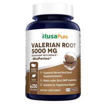 누사퓨어 발레리안 길초근 쥐오줌풀 뿌리 5000mg 250캡슐, 200정, 1개