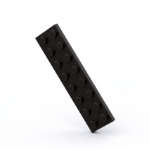 LEGO 레고 3034 2x8 베이직 블럭 부품 파트 브릭 세트, 블랙36개