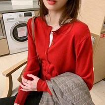 슬림핏 크롭 니트 여성 가디건 미니 숏 긴팔 간절기