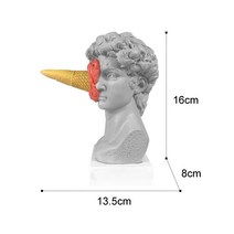 아이스크림 데이비드 동상 신화 캐릭터 수지 장식품 데스크 장식 그림 조각 현대 간단한 북유럽 홈 액세서리, 빨간색