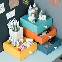 데스크탑 다용도 미니 서랍 4P 책상 정리함 보관함, 오렌지4P