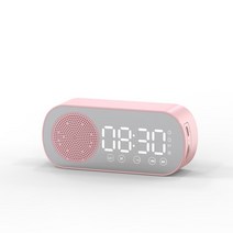 스피커 Bluetooth 5.0 알람 시계 LED 디지털 디스플레이, 분홍색