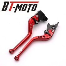 오토바이 부품 트라이던트 660 2021 용 롱 스타일 브레이크 클러치 레버 오토바이 조절식 짧은 핸들 맞춤, 18 long red