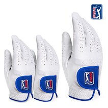PGA TOUR 양피 남성 오른손 골프장갑 왼손잡이용 3장세트
