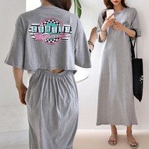 코멧 뒤트임 롱 원피스 빅사이즈 오버핏 여름원피스 트임 여성용 백나염