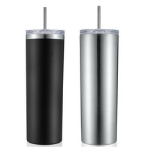 그랏토 아이컵 600ml 텀블러 진공컵(본체+뚜껑+스텐빨대+안전실리콘+세척솔 포함), 블랙+실버