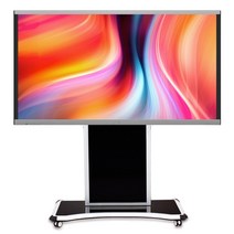 대형 이동형모니터스탠드거치대 이동식tv받침대다리 삼성 엘지 86인치 85인치, 블랙