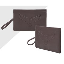 독수리 음각 가죽느낌 남성 클러치백 남자서류가방 레자파우치