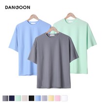 남자 리버플 무지스판 오버핏반팔