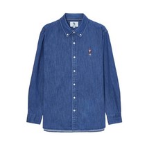 헤지스 [22FW] 버튼다운 면 긴팔데님셔츠 (HZSH2D751N2)