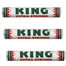 King Peppermints Extra Strong Mint Candy - (3-Pack) - Dutch Holland Mints Candies 1.55 oz Per Roll, 1