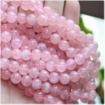 천연석 3mm~12mm 1줄 장미석 로즈퀄츠 원석팔찌만들기 DIY 원석재료, 8mm(1줄:48~49개)
