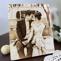 [사진인화액자] 디엠지아트토이 우드포토 커플 부모님생신 기념일 선물 사진 인화 액자