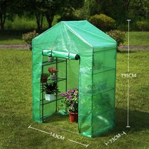 온실하우스 조립식비닐하우스 겨울 꽃집 난방 가정용 다육 온실 방풍 방우막 소형 간이 보온막 원예채소, 옥상온실(4층)-메쉬그린, 크다