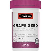 스위스 뷰티 그레이프 씨드 14250mg 브라이트 타블렛, 180개입, 1개, 180정