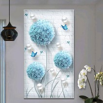 MINJING 3D전체DIY 큐빅 보석 십자수세트 민들레 취미생활 비즈십자수cc04, 1세트, 50*80cm