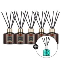 쿤달 퍼퓸 디퓨저 5구 세트 200ml 센트오브제주 비온뒤햇살한숲, 인더무드+제주디퓨저 200ml비온