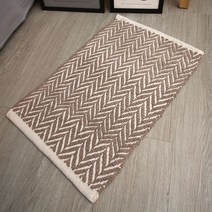 [천삼백케이] [엘키] 순면 양면사용 헤링본셔닐 발매트 욕실매트, 발매트-헤링본셔닐 베이지 60x40