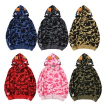 베이프 bape 샤크후드 후드 점퍼 캐주얼 커플룩 오버핏 샤크후드집업