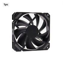 Wovibo 120mm 팬 블랙 PWM 4PIN 12V DC 케이스 CPU 쿨러 워터 냉각 컴퓨터 섀시 조용한 높은 공기 볼륨 Ven, 01 1 Fan