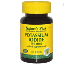 NaturesPlus 요오드화 칼륨 - 150 mcg 100 비건 정제 - 갑상선 지원 보조제 R 지원, 1개