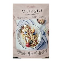 피코크 MUESLI Lentil Quinoa 4가지 국내산 통곡물 렌틸 퀴노아 뮤즐리 400g