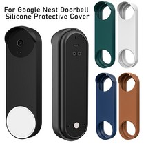인터폰 비디오폰 실리콘 케이스 방수 uv 내후성 보호 커버 초인종 스킨 케이스 for google nest video 초인종(배터리 모델), 하얀